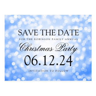 Christmas Party Save The Date Postcards | Zazzle