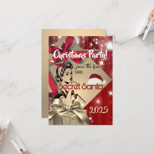 Christmas party secret santa (Front/Back In Situ)