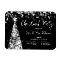 Christmas Party Silver Tree Sparkle Lights  Magnet