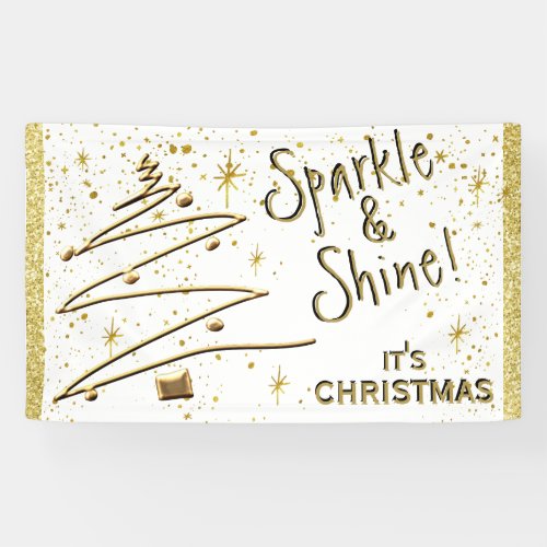 Christmas Party Sparkle Hanging Banner