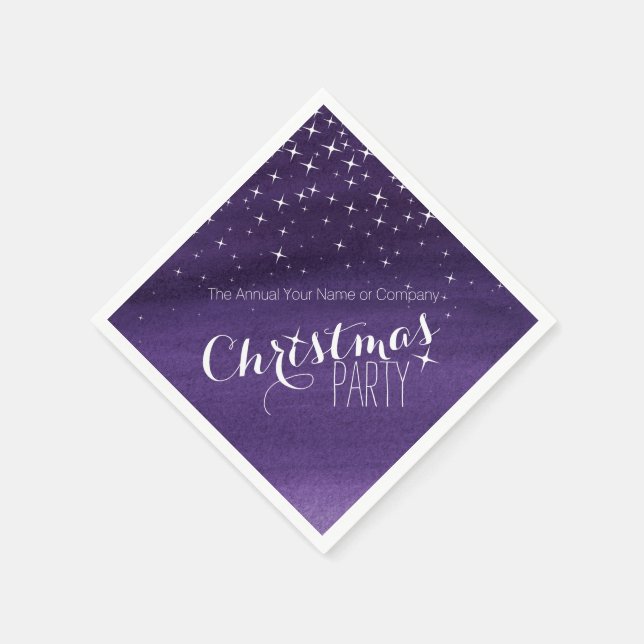 Christmas party starry night custom napkins (Corner)