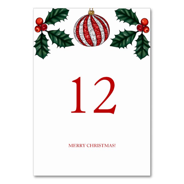 Christmas Party Table number (Front)