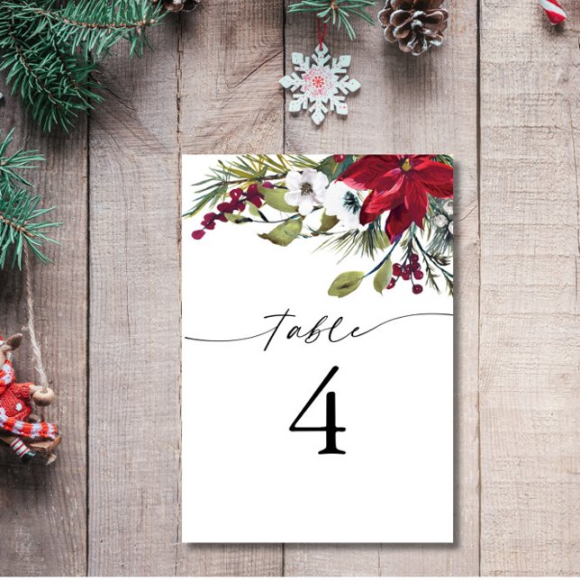 Christmas Party Table number Card (Creator Uploaded)