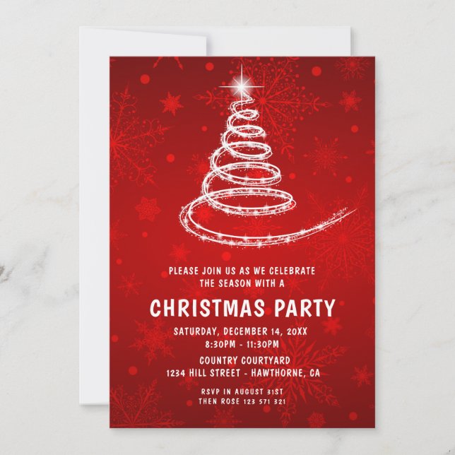 Christmas Party the magic christmas tree Invitatio Invitation (Front)