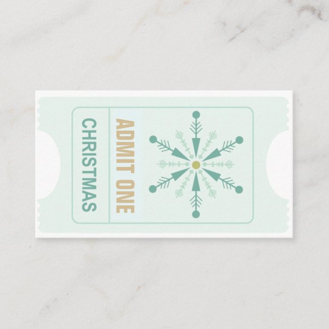 Christmas Party Ticket and Free Drink Voucher (Front)