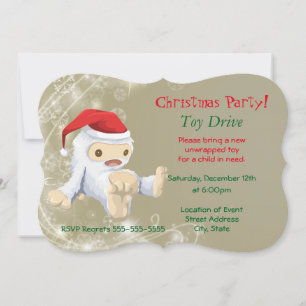 Christmas Party Toy Drive with Snow Monster Toy