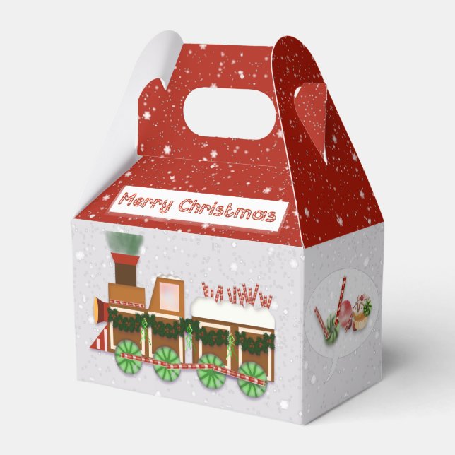 Christmas Party Treat Favor Boxes (Front Side)