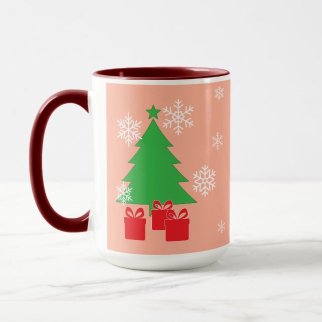  Christmas Party .tree and gift | Elegant Holid Mug (Left)