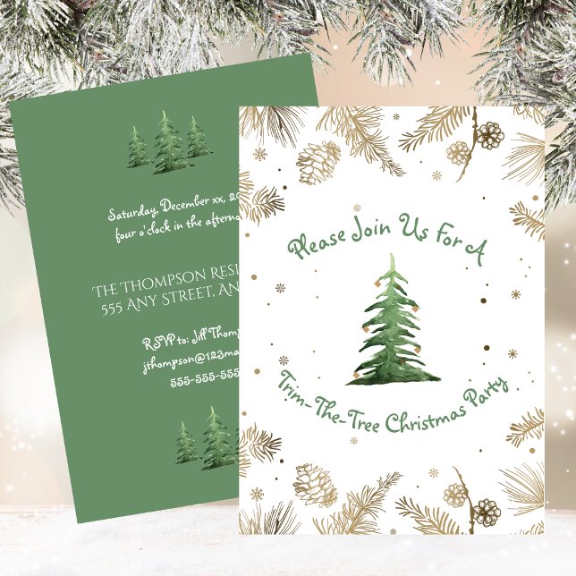 Christmas Party Trim-The-Tree Invitation (Christmas Party Trim-The-Tree Invitation)