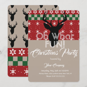 Christmas Party Ugly Sweater Vintage Invitation