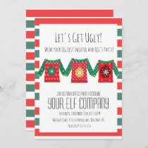 Christmas Party Ugly Sweaters Office Company Event Invitation