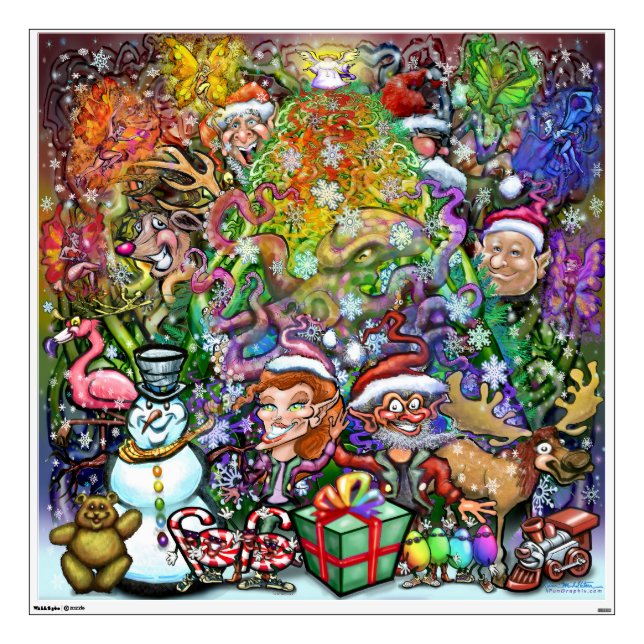 Christmas Party Wall Decal (Front)