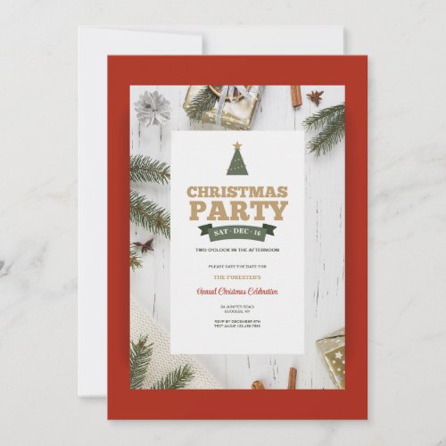 Christmas Party White Oak Invitation