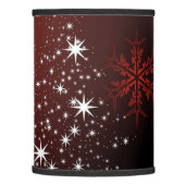 Christmas Party White Stars Tree Red Snowflakes Lamp Shade (Left)
