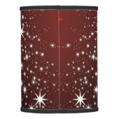 Christmas Party White Stars Tree Red Snowflakes Lamp Shade (Back)