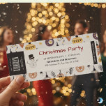 Christmas Party with Barcode &amp; DJ Name, Entry Pass Invitation