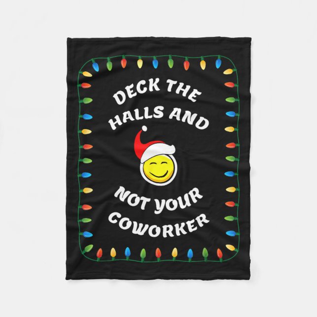 Christmas Party Workplace Funny Design  Fleece Blanket (Front)