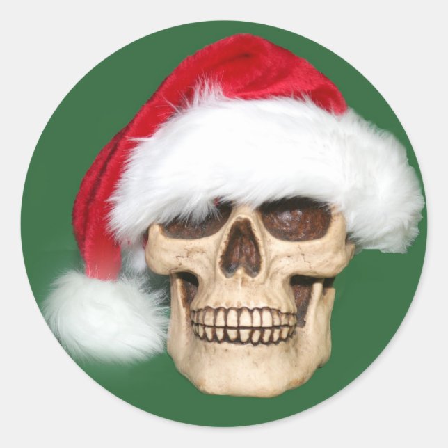 Christmas past classic round sticker (Front)