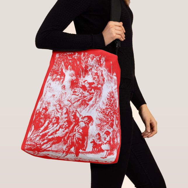 Christmas past print crossbody bag (Close Up)
