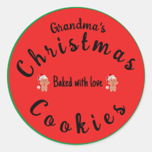 Christmas Pastry Grandma's Cookies  Classic Round Sticker