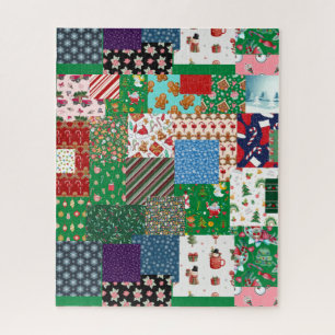 Christmas Patchwork Mixed Color Jigsaw Puzzle