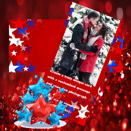 Christmas Patriotic | Holiday USA Photo Card