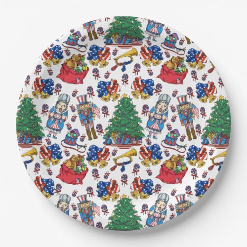 Christmas Patriotic Nutcrackers Paper Plates