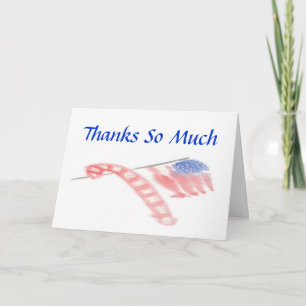 Christmas Patriotic Thank You Card - Customize It!