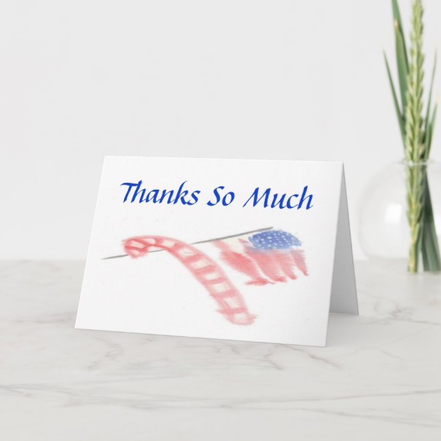 Christmas Patriotic Thank You Card - Customize It! (Front)
