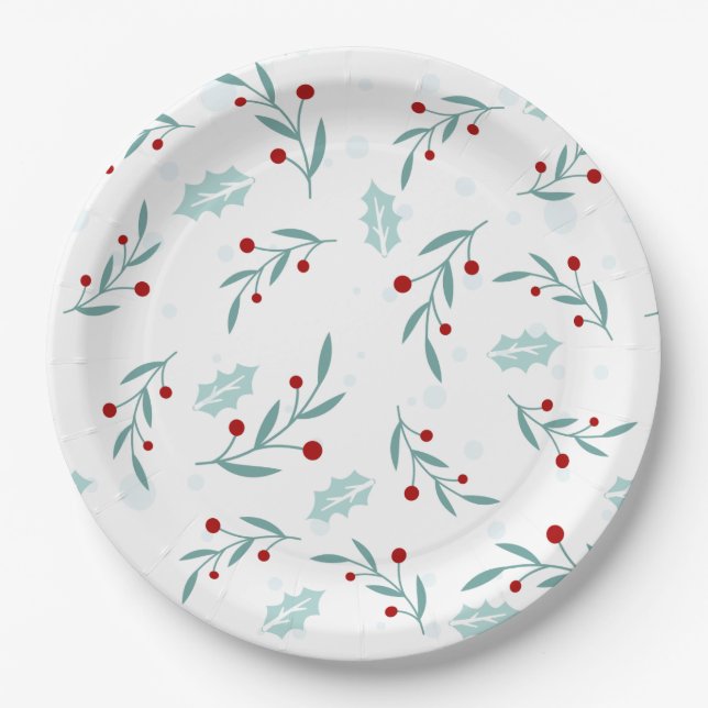 Christmas Pattern 112 Paper Plates (Front)