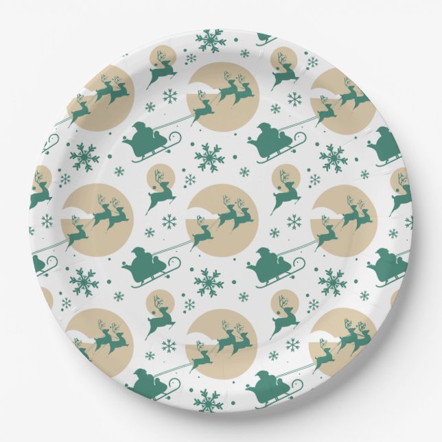 Christmas Pattern 118 Paper Plates (Front)