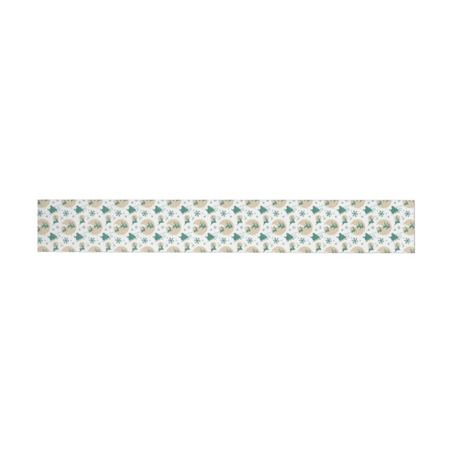Christmas Pattern 118 Wrap Around Address Label (Individual)