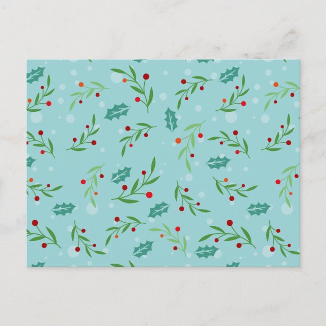 Christmas Pattern 126 Postcard (Front)