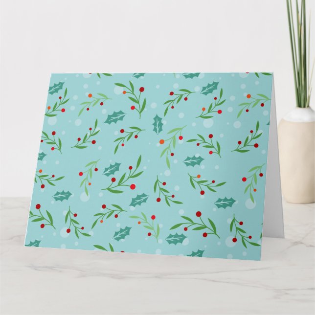 Christmas Pattern 126 Thank You Card (Front)