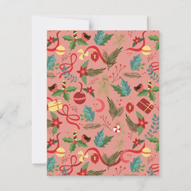 Christmas Pattern 2 Note Card (Front)