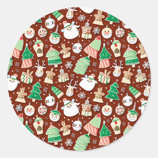 Christmas Pattern 7 - Sticker (Front)