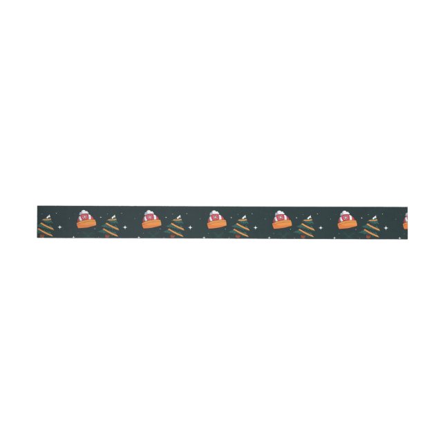 Christmas Pattern 91 Wrap Around Label (Individual)