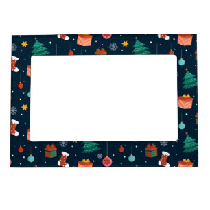 Christmas Pattern 96 Magnetic Frame