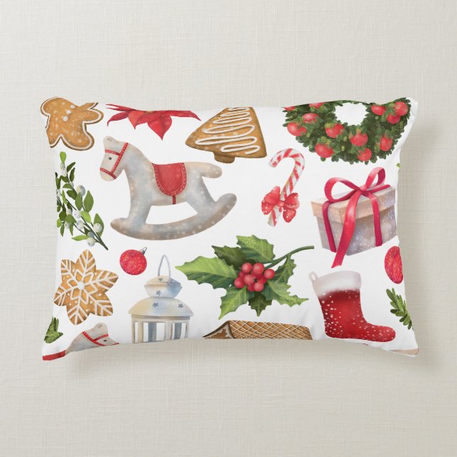  Christmas Pattern  Accent Pillow (Front)