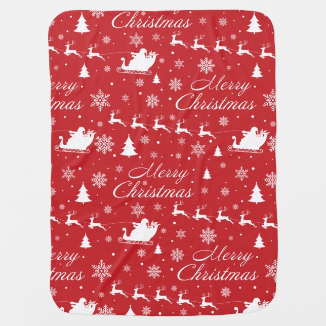 Christmas pattern baby blanket (Front)