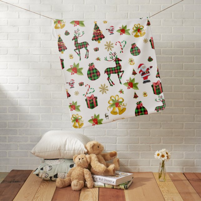 Christmas Pattern Baby Blanket (In Situ)