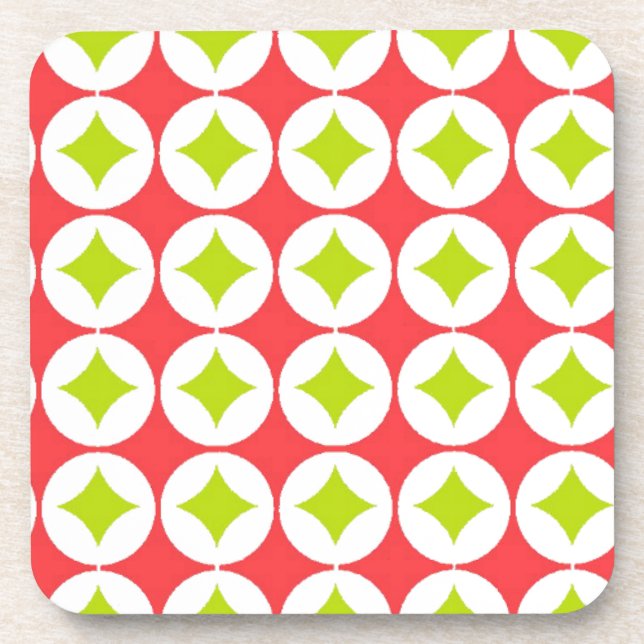 Christmas Pattern Beverage Coaster (Front)