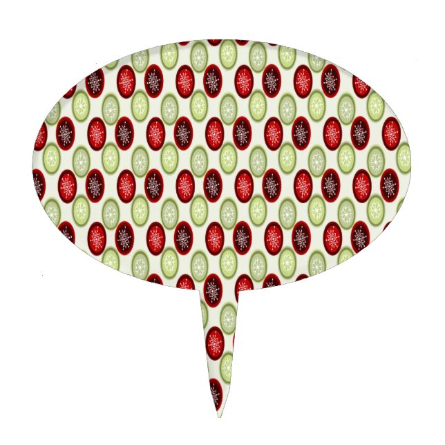 Christmas Pattern Cake Topper (Front)