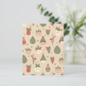 Christmas Pattern Card (Standing Front)