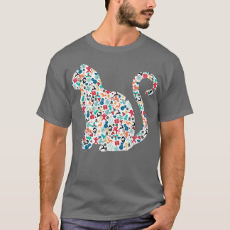 Christmas Pattern Cat Christmas T-Shirt