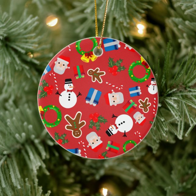 christmas pattern ceramic ornament (Tree)