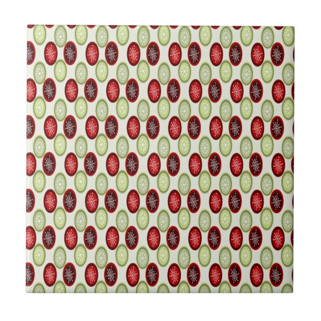 Christmas Pattern Ceramic Tile (Front)