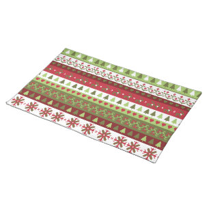 Christmas Pattern Cloth Placemats 20" x 14"