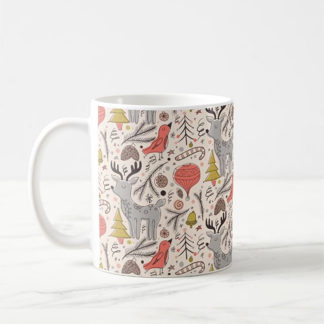 Christmas pattern coffee mug (Left)
