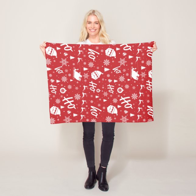 Christmas pattern copy fleece blanket (In Situ)